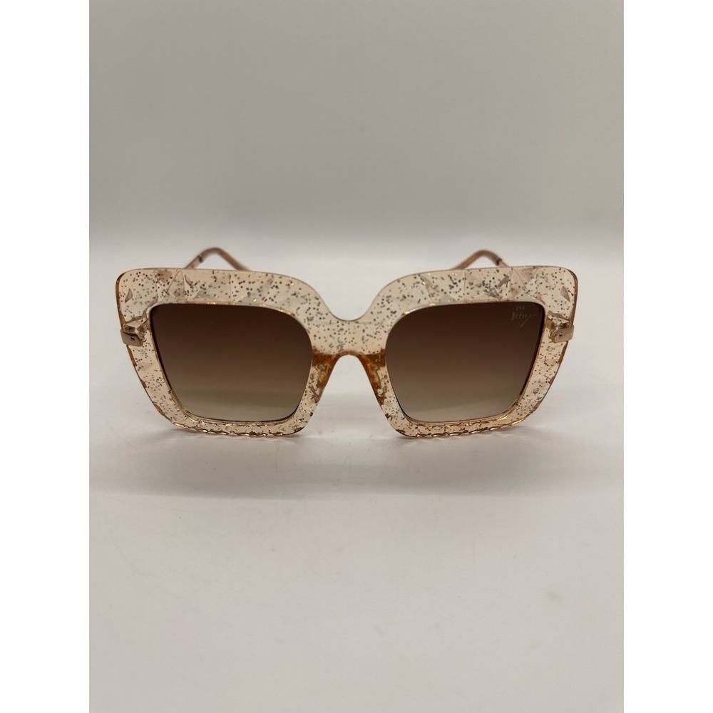 Betsey Johnson Glitter Sunglasses Swiftie Showgirl Era Oversized Square Glam - Picture 5 of 10
